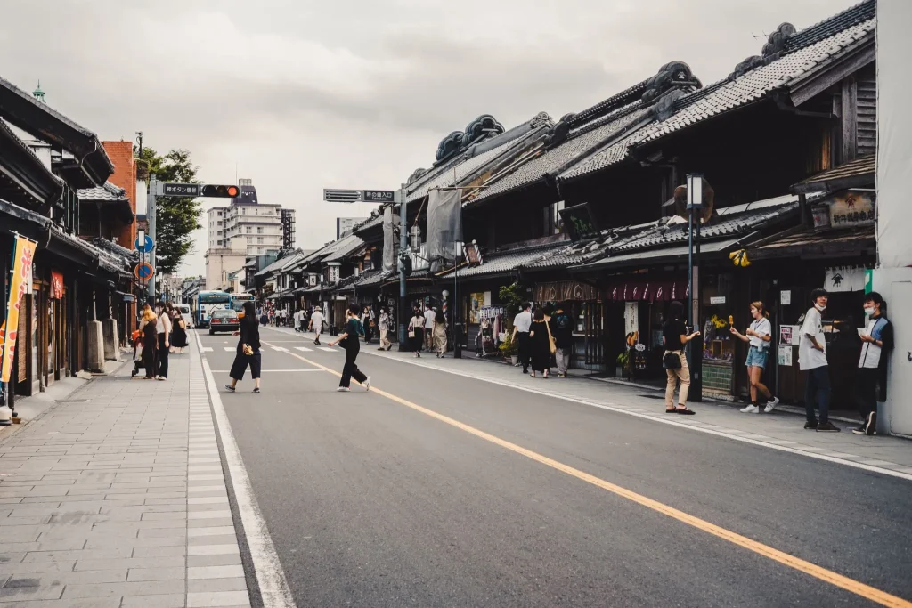 Pemandangan jalanan kuno di Kawagoe, Prefektur Saitama.